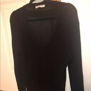 LAST CHANCE Closet Space Sweater Size Medium Black Cutout Long Sleeve Women’s